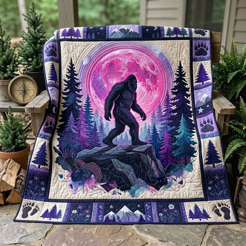 Bigfoot Sasquatch Quilted Blanket GFTONMU1079