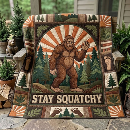 Bigfoot Sasquatch Quilted Blanket GFTONMU1080