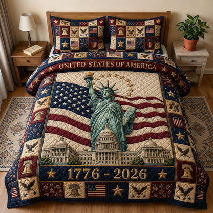 Heritage Patch 3-Piece Quilted Bedding Set GFTONMU11