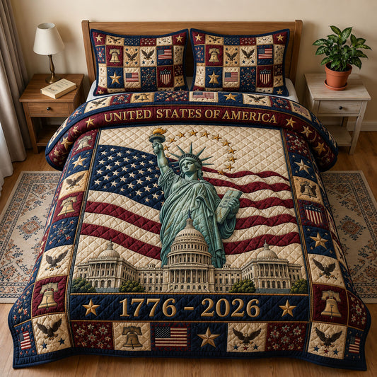 Heritage Patch 3-Piece Quilted Bedding Set GFTONMU11
