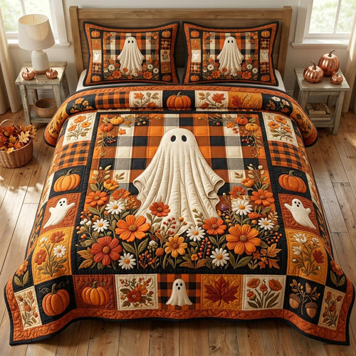 Halloween Ghost 3-Piece Quilted Bedding Set GFTONMU1100