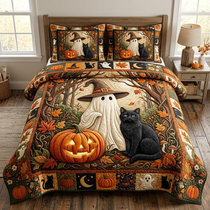 Halloween Ghost 3-Piece Quilted Bedding Set GFTONMU1101