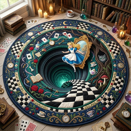 Alice In Wonderland Quilted Round Mat GFTONMU1120