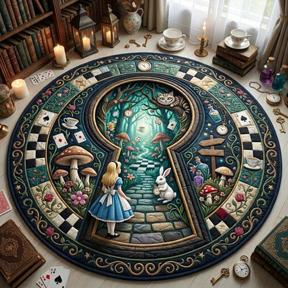 Alice In Wonderland Quilted Round Mat GFTONMU1122