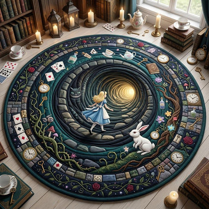 Alice In Wonderland Quilted Round Mat GFTONMU1124