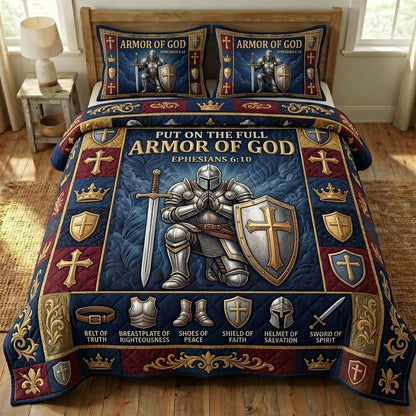Armor Of God 3-Piece Quilted Bedding Set GFTONMU1152