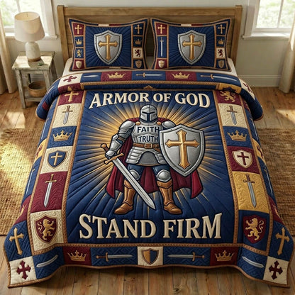 Armor Of God 3-Piece Quilted Bedding Set GFTONMU1156