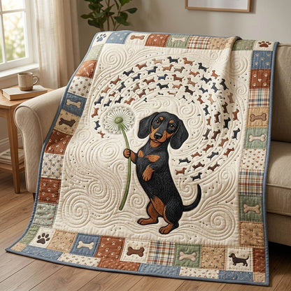 Dachshund Lover Quilted Blanket GFTONMU1172