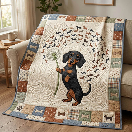 Dachshund Lover Quilted Blanket GFTONMU1172