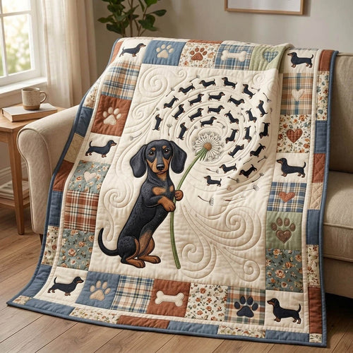 Dachshund Lover Quilted Blanket GFTONMU1173