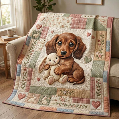 Dachshund Lover Quilted Blanket GFTONMU1176