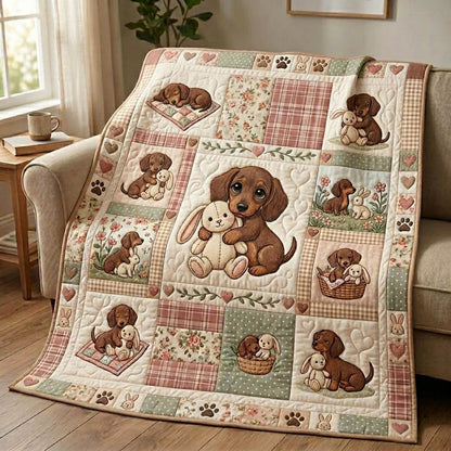 Dachshund Lover Quilted Blanket GFTONMU1178
