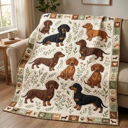 Dachshund Lover Quilted Blanket GFTONMU1179
