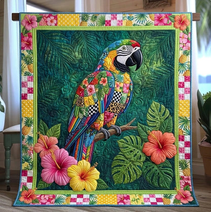 Tropical Parrot Quilted Blanket GFTONMU118