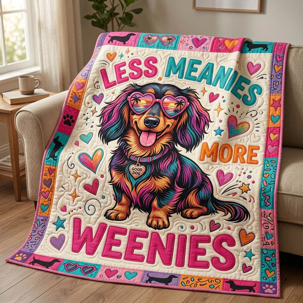 Dachshund Lover Quilted Blanket GFTONMU1183