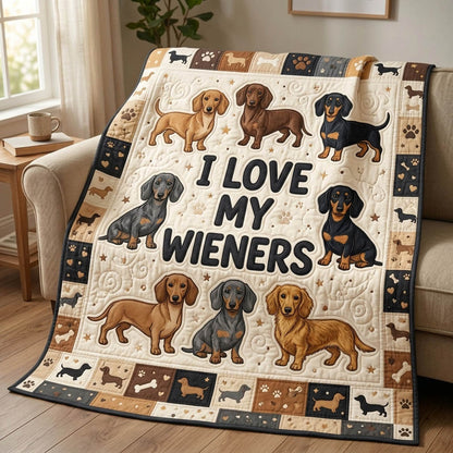 Dachshund Lover Quilted Blanket GFTONMU1184