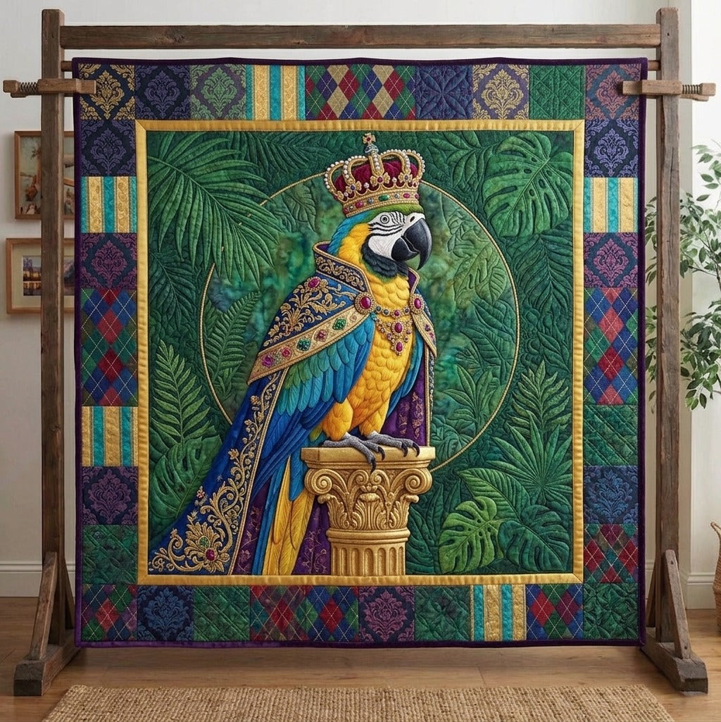 Tropical Parrot Quilted Blanket GFTONMU119