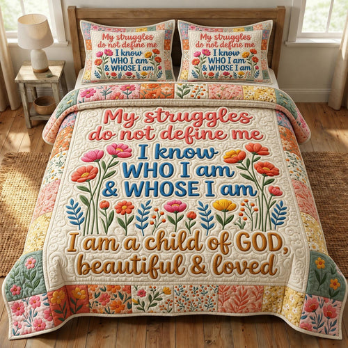 Floral Bible 3-Piece Quilted Bedding Set GFTONMU1213
