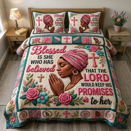 Christian Faith 3-Piece Quilted Bedding Set GFTONMU1214