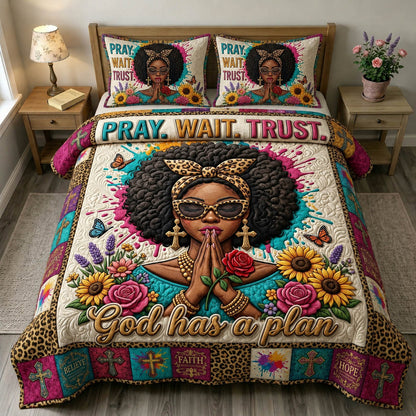 Christian Faith 3-Piece Quilted Bedding Set GFTONMU1216