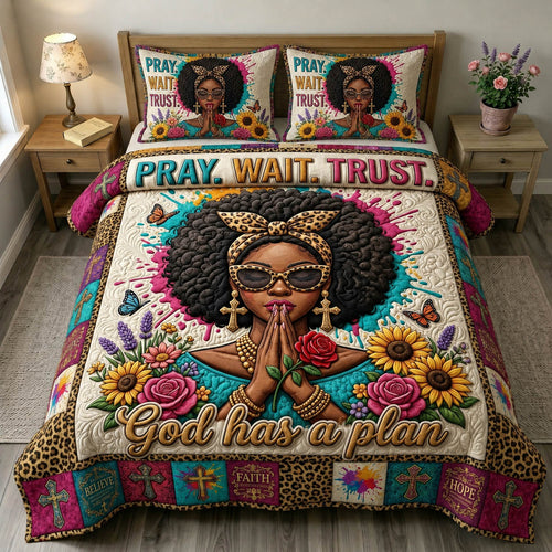 Christian Faith 3-Piece Quilted Bedding Set GFTONMU1216