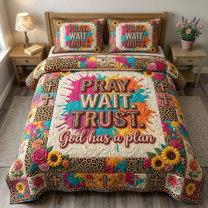 Christian Faith 3-Piece Quilted Bedding Set GFTONMU1218