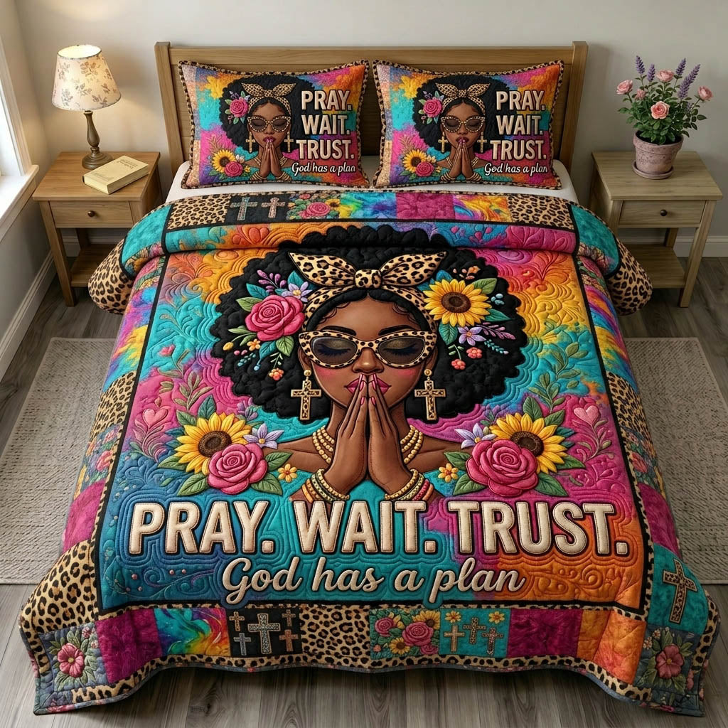Christian Faith 3-Piece Quilted Bedding Set GFTONMU1219