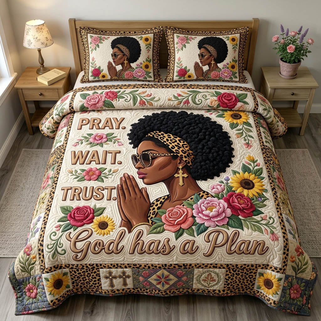 Christian Faith 3-Piece Quilted Bedding Set GFTONMU1221