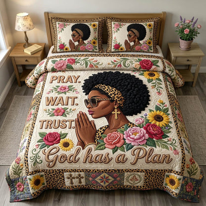 Christian Faith 3-Piece Quilted Bedding Set GFTONMU1221