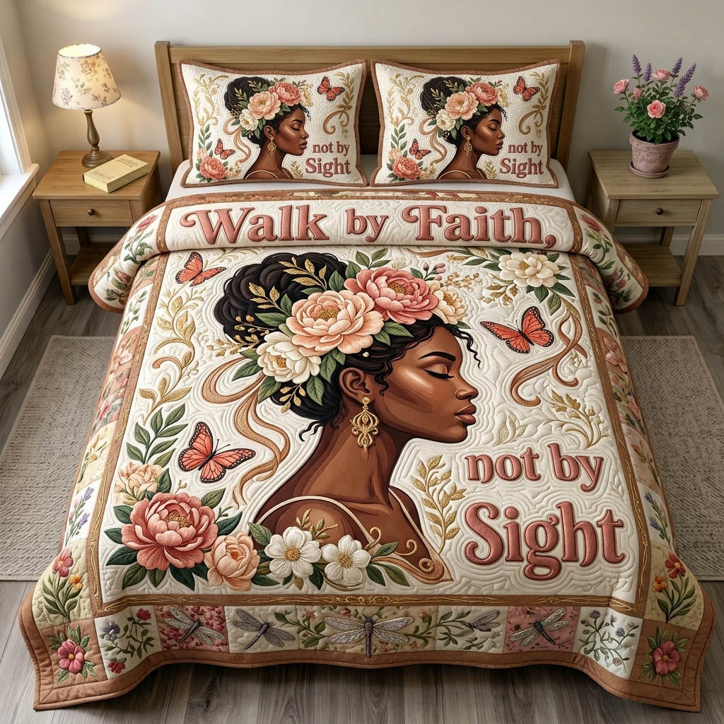 Christian Faith 3-Piece Quilted Bedding Set GFTONMU1223