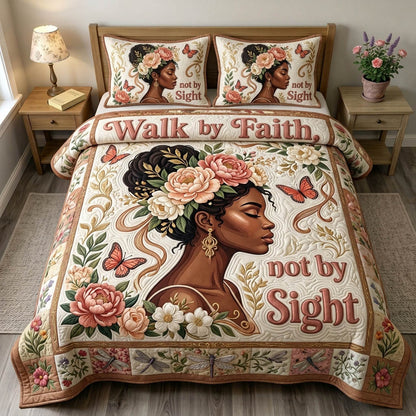 Christian Faith 3-Piece Quilted Bedding Set GFTONMU1223