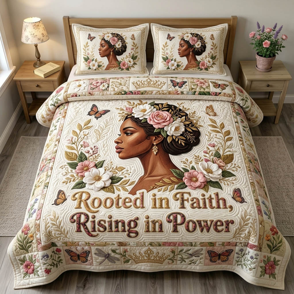 Christian Faith 3-Piece Quilted Bedding Set GFTONMU1224