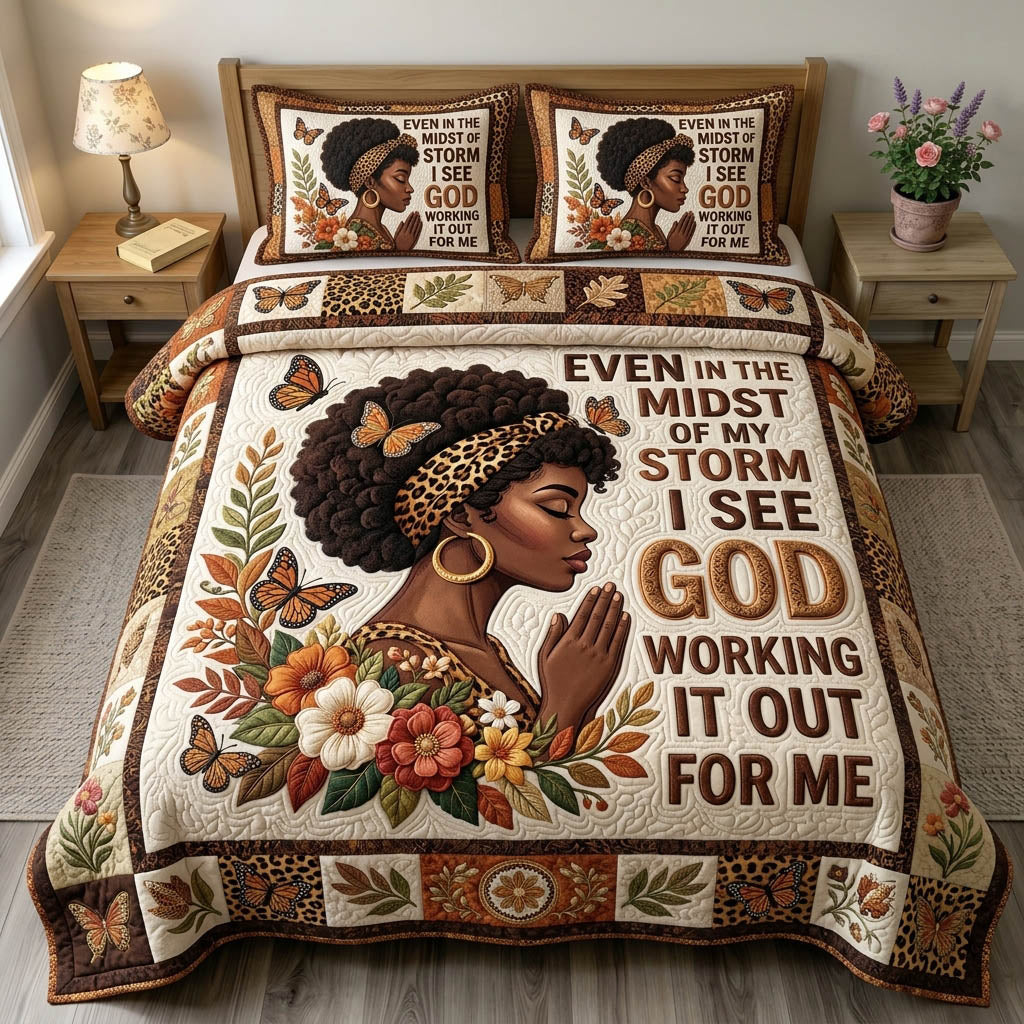 Christian Faith 3-Piece Quilted Bedding Set GFTONMU1226