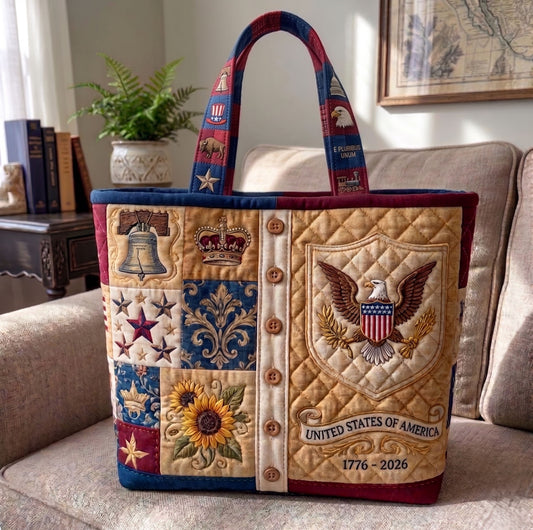 Heritage Patch Quilted Tote Bag GFTONMU126
