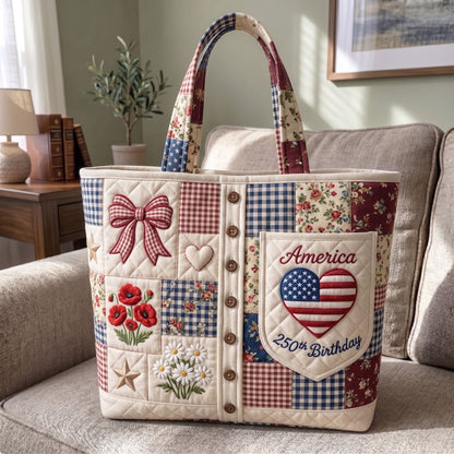 Heritage Patch Quilted Tote Bag GFTONMU128