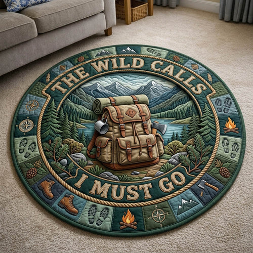 Camping Life Quilted Round Mat GFTONMU1282