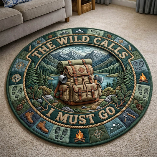Camping Life Quilted Round Mat GFTONMU1282