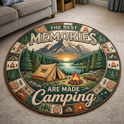 Camping Life Quilted Round Mat GFTONMU1283