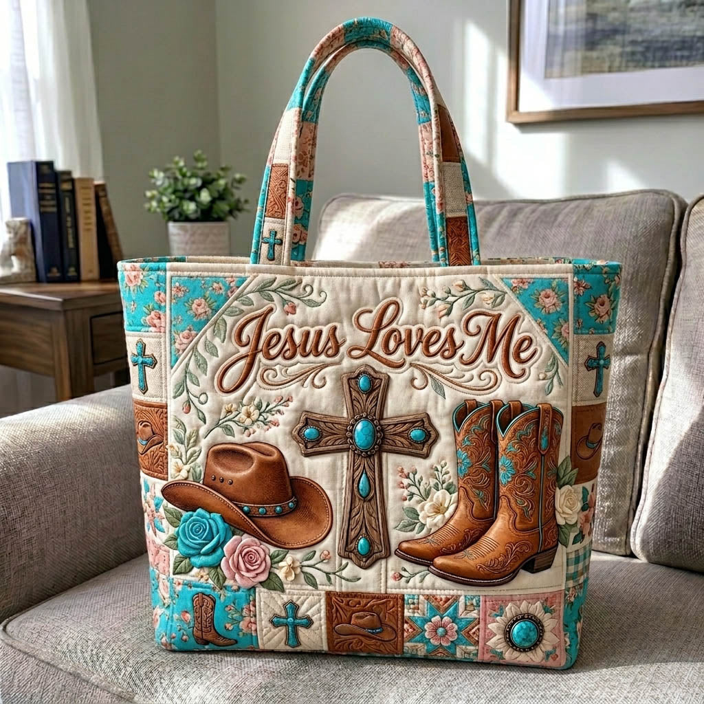 Western Christian Quilted Tote Bag GFTONMU1324