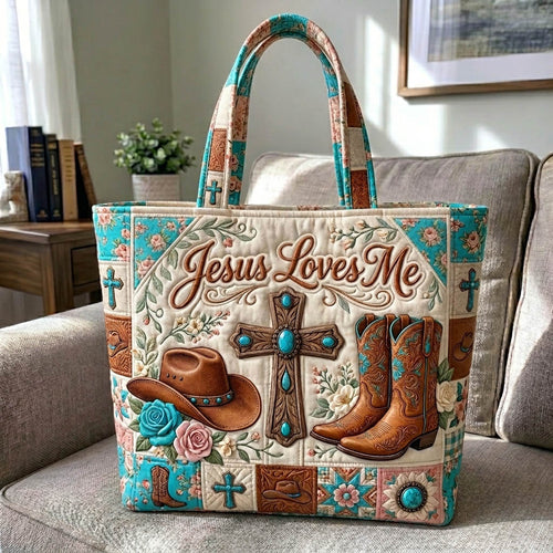 Western Christian Quilted Tote Bag GFTONMU1324