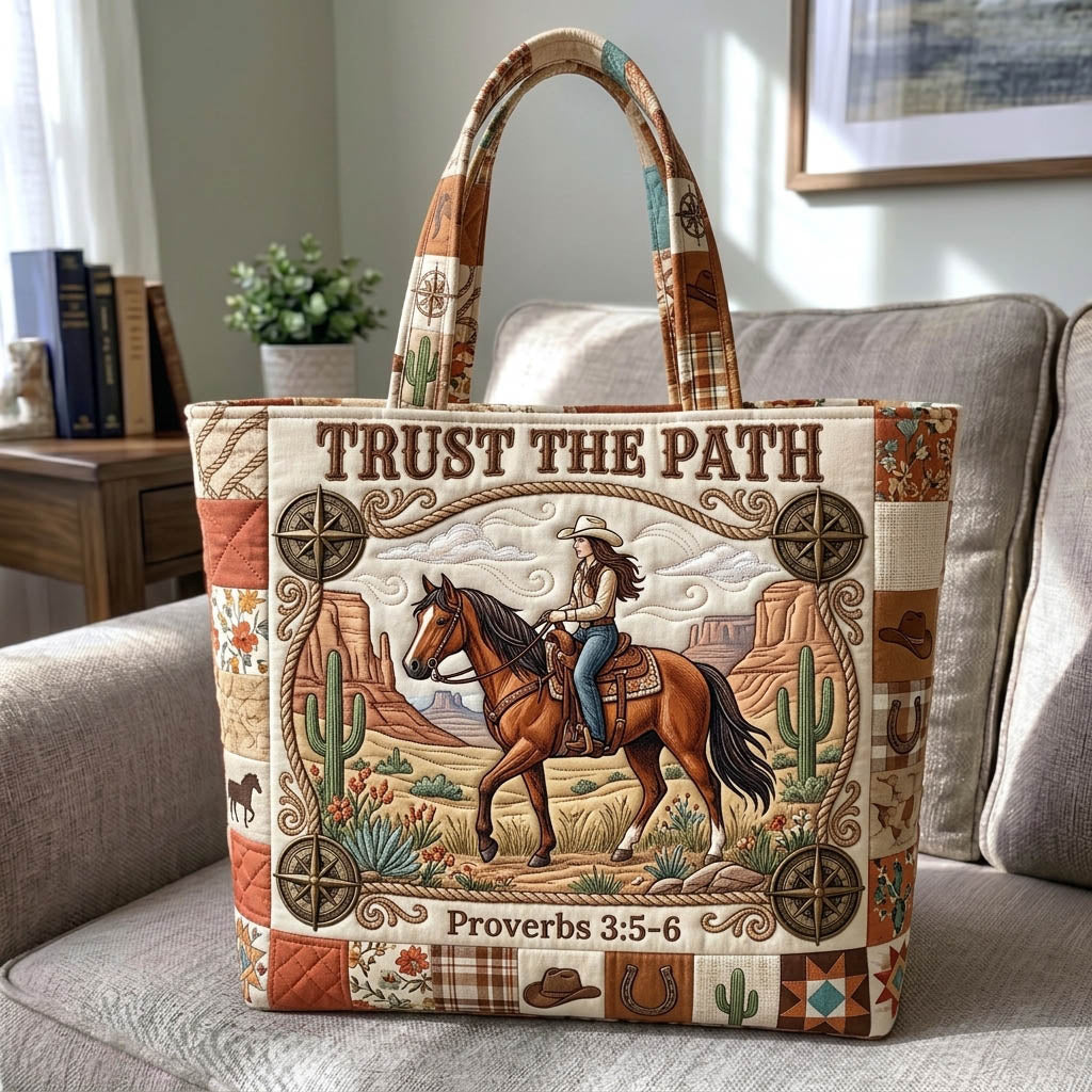 Western Christian Quilted Tote Bag GFTONMU1326