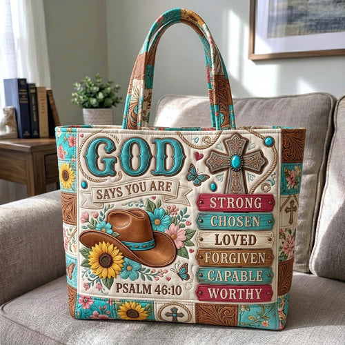 Western Christian Quilted Tote Bag GFTONMU1328