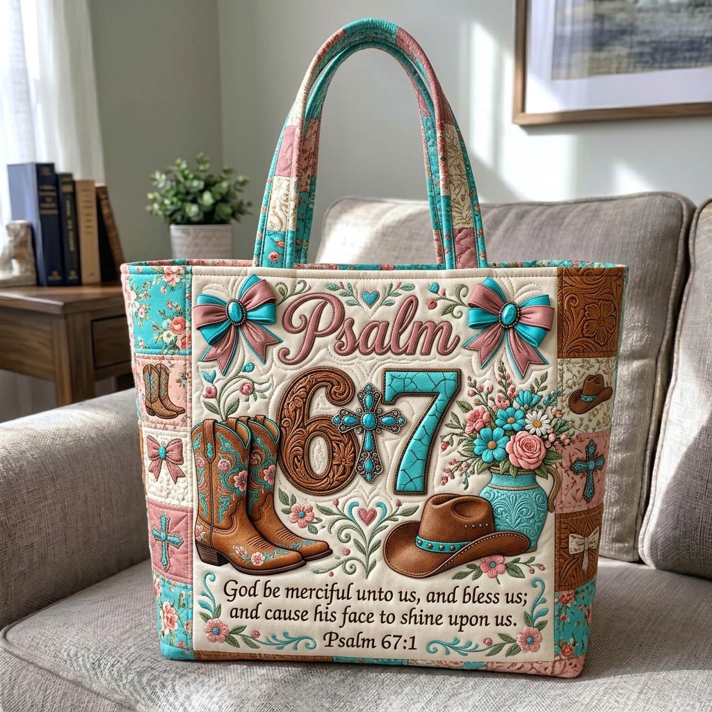 Western Christian Quilted Tote Bag GFTONMU1334
