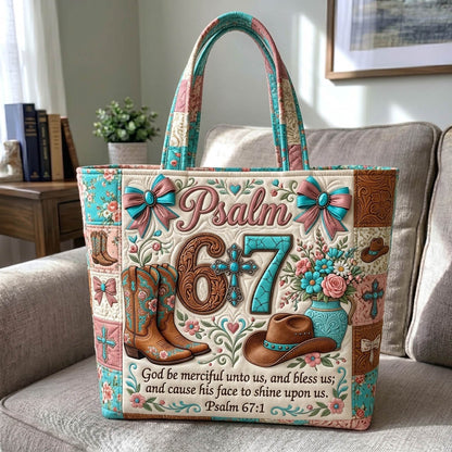 Western Christian Quilted Tote Bag GFTONMU1334