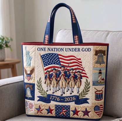 Heritage Patch Quilted Tote Bag GFTONMU134