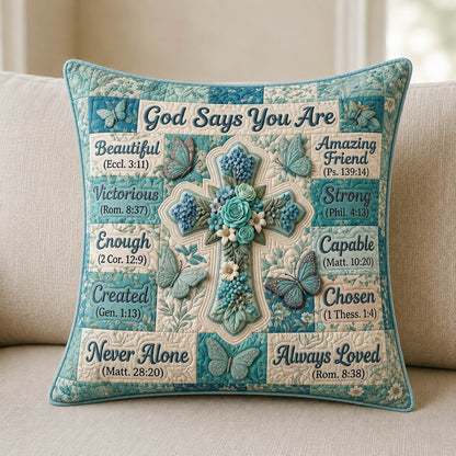 Floral Bible Quilted Pillow Case GFTONMU1360 C2