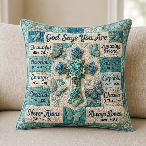 Floral Bible Quilted Pillow Case GFTONMU1360 C2
