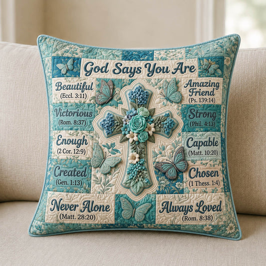 Floral Bible Quilted Pillow Case GFTONMU1360 C2