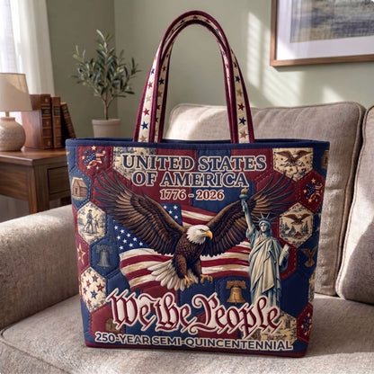 Heritage Patch Quilted Tote Bag GFTONMU137