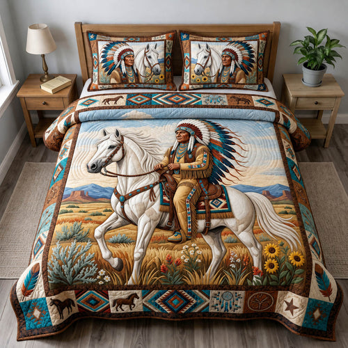 Native Legacy 3-Piece Quilted Bedding Set GFTONMU1381